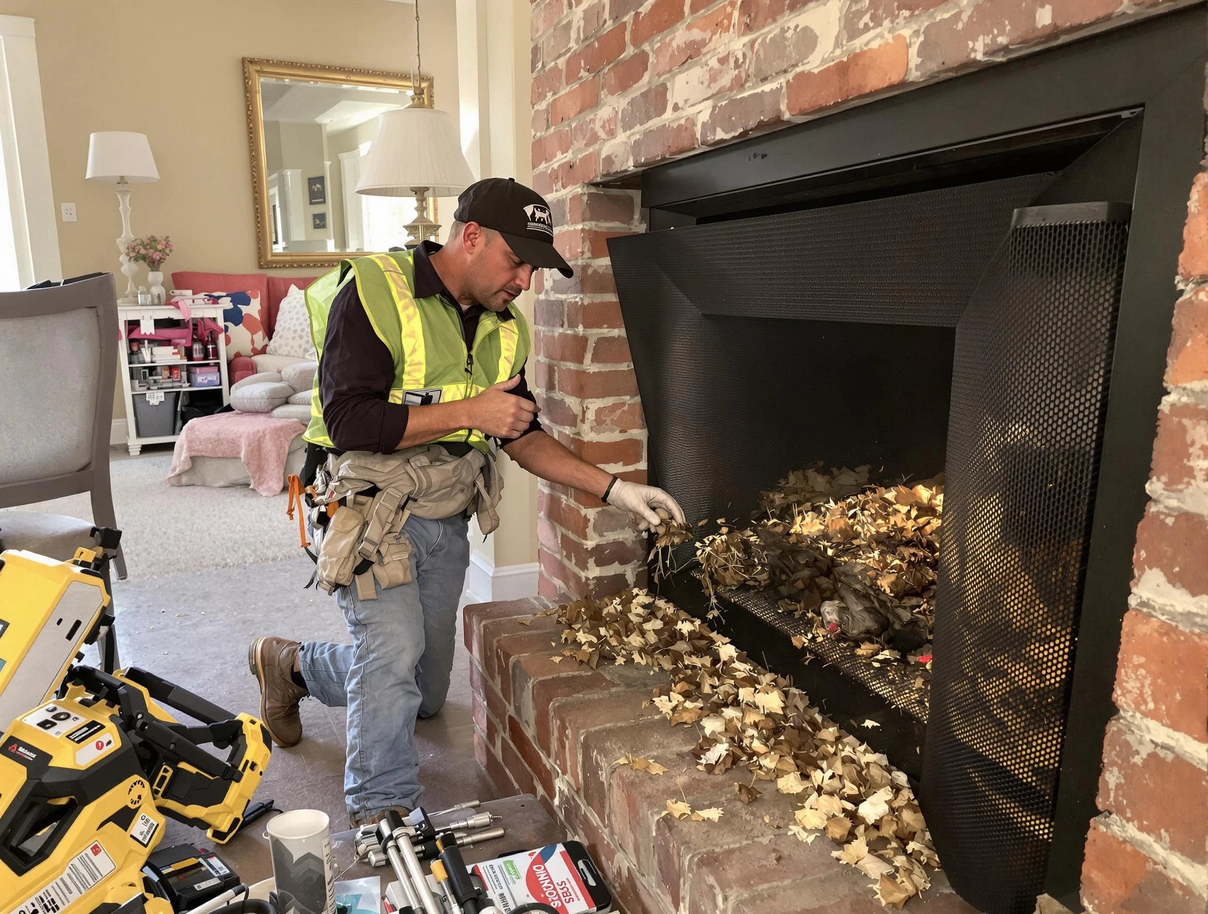 Safe screening installation by Clarkstown Chimney Sweep in Clarkstown, NY