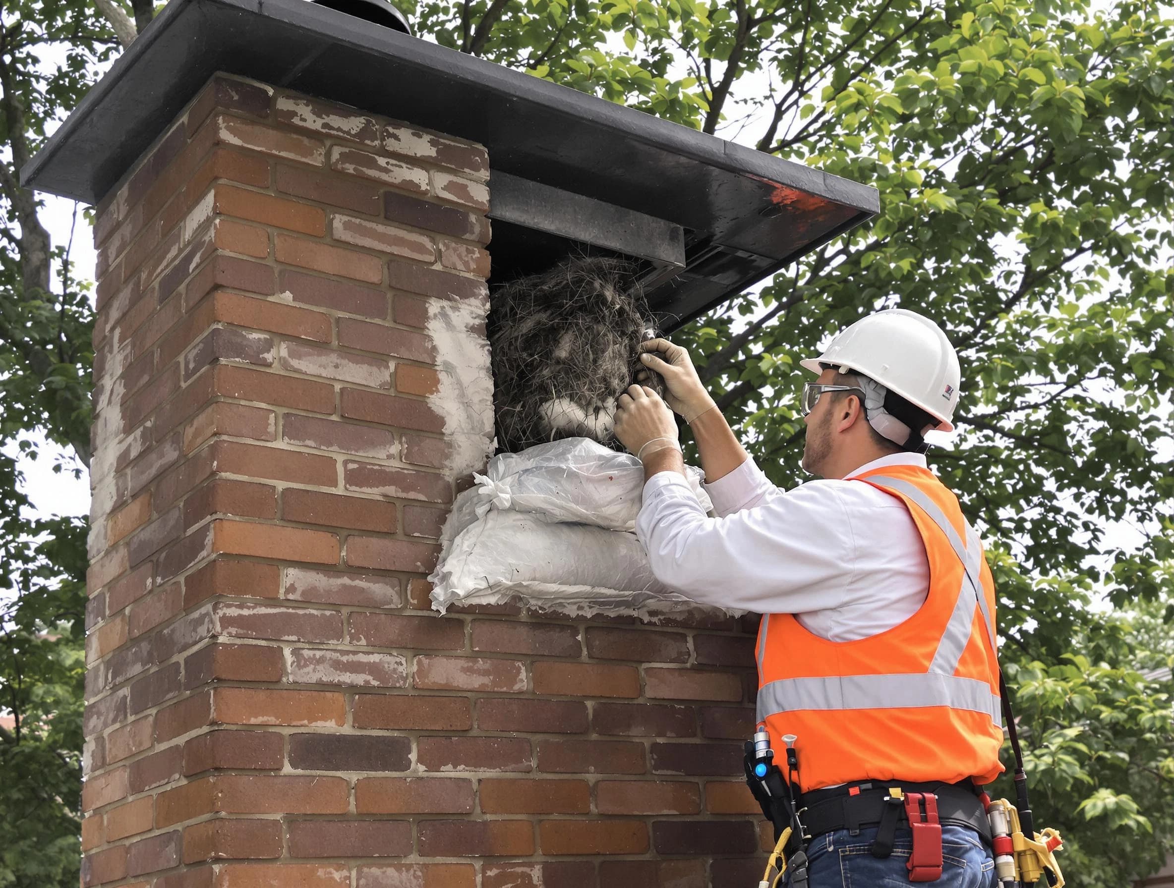 Humane removal of debris and animals by Clarkstown Chimney Sweep in Clarkstown, NY
