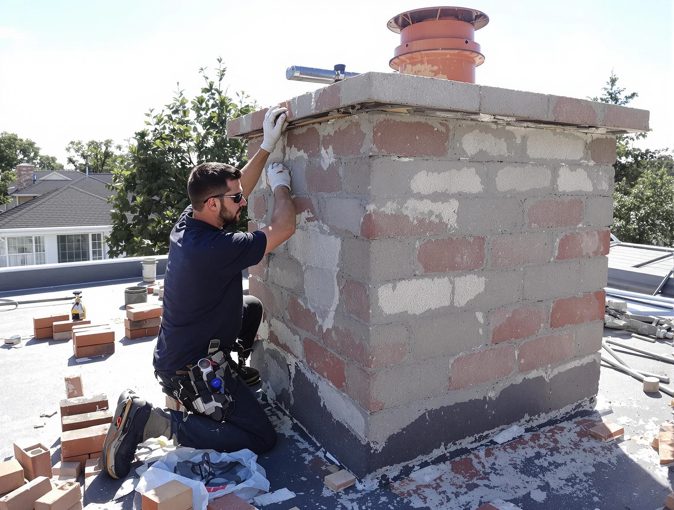 Advanced chimney repair process by Clarkstown Chimney Sweep in Clarkstown, NY