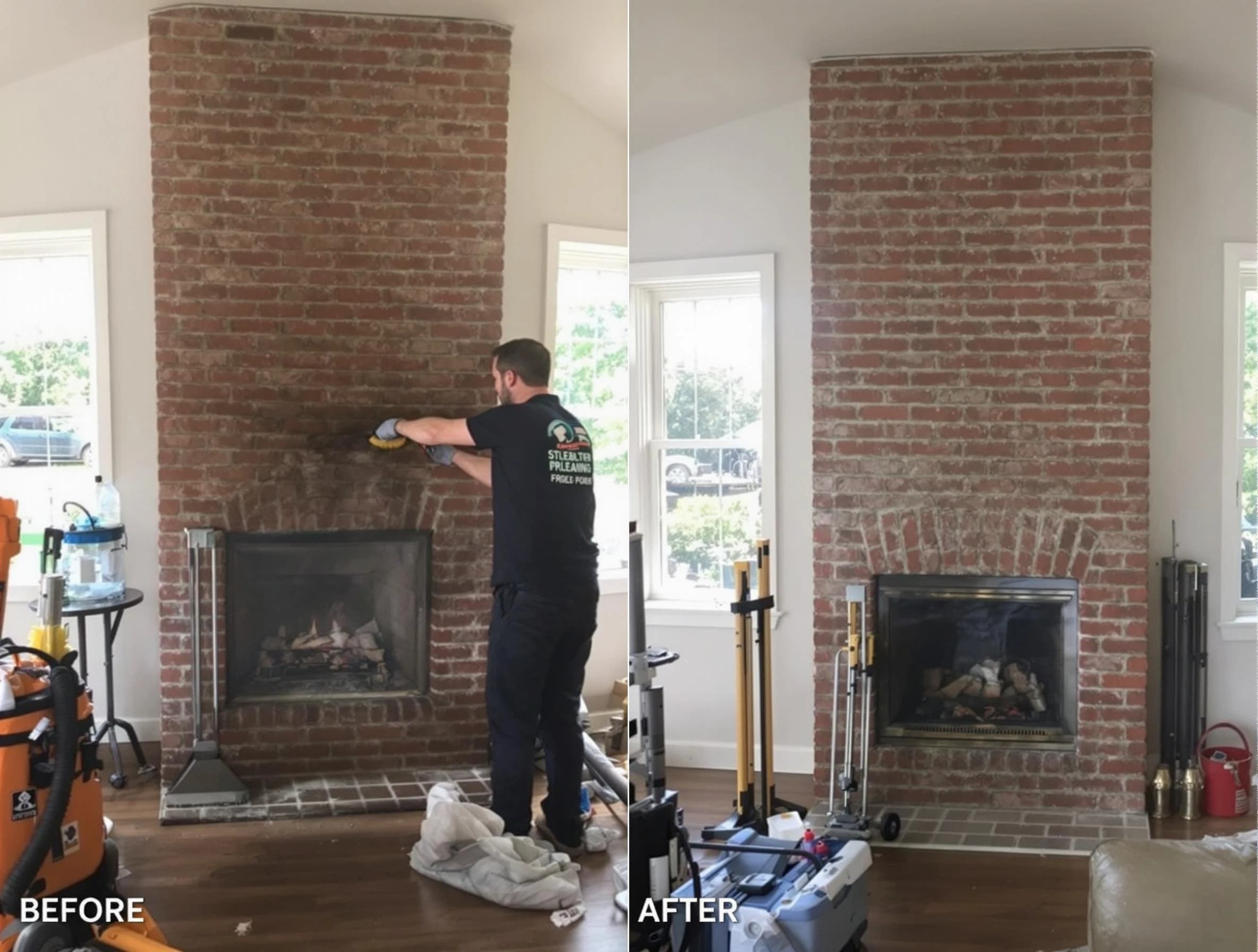 Finished chimney sweeping service by Clarkstown Chimney Sweep in Clarkstown, NY