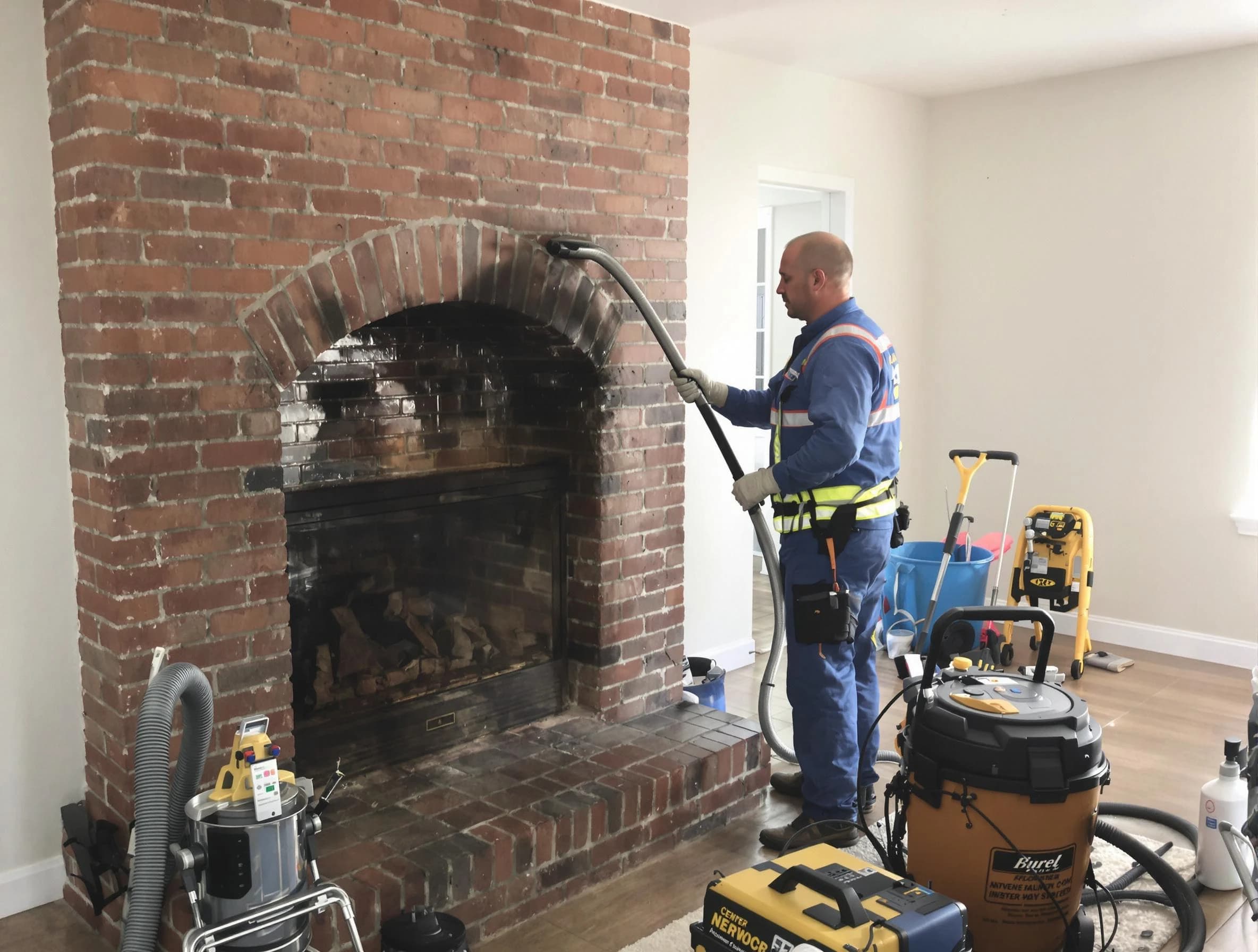 Clarkstown Chimney Sweep expert performing detailed chimney sweep in Clarkstown, NY