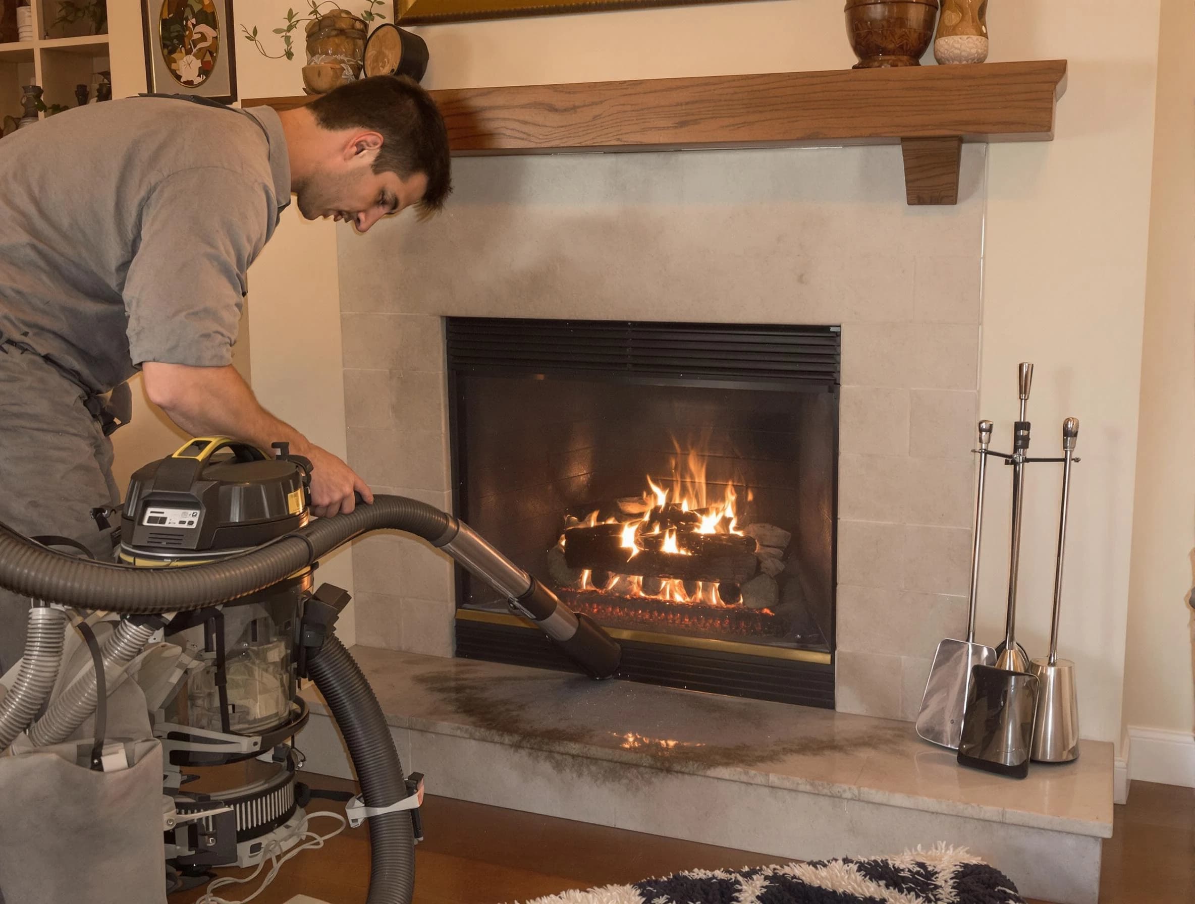 Routine fireplace upkeep by Clarkstown Chimney Sweep in Clarkstown, NY