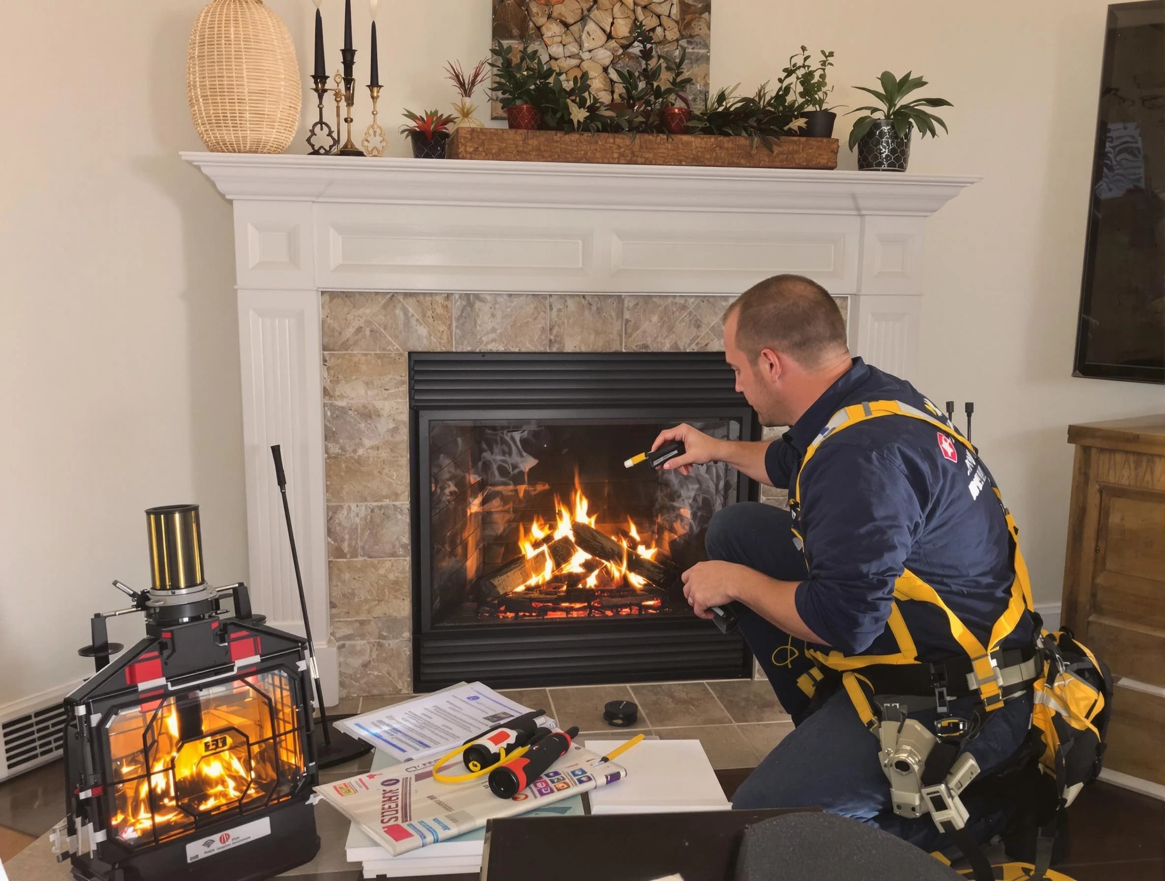 Safety-focused fireplace inspection by Clarkstown Chimney Sweep in Clarkstown, NY