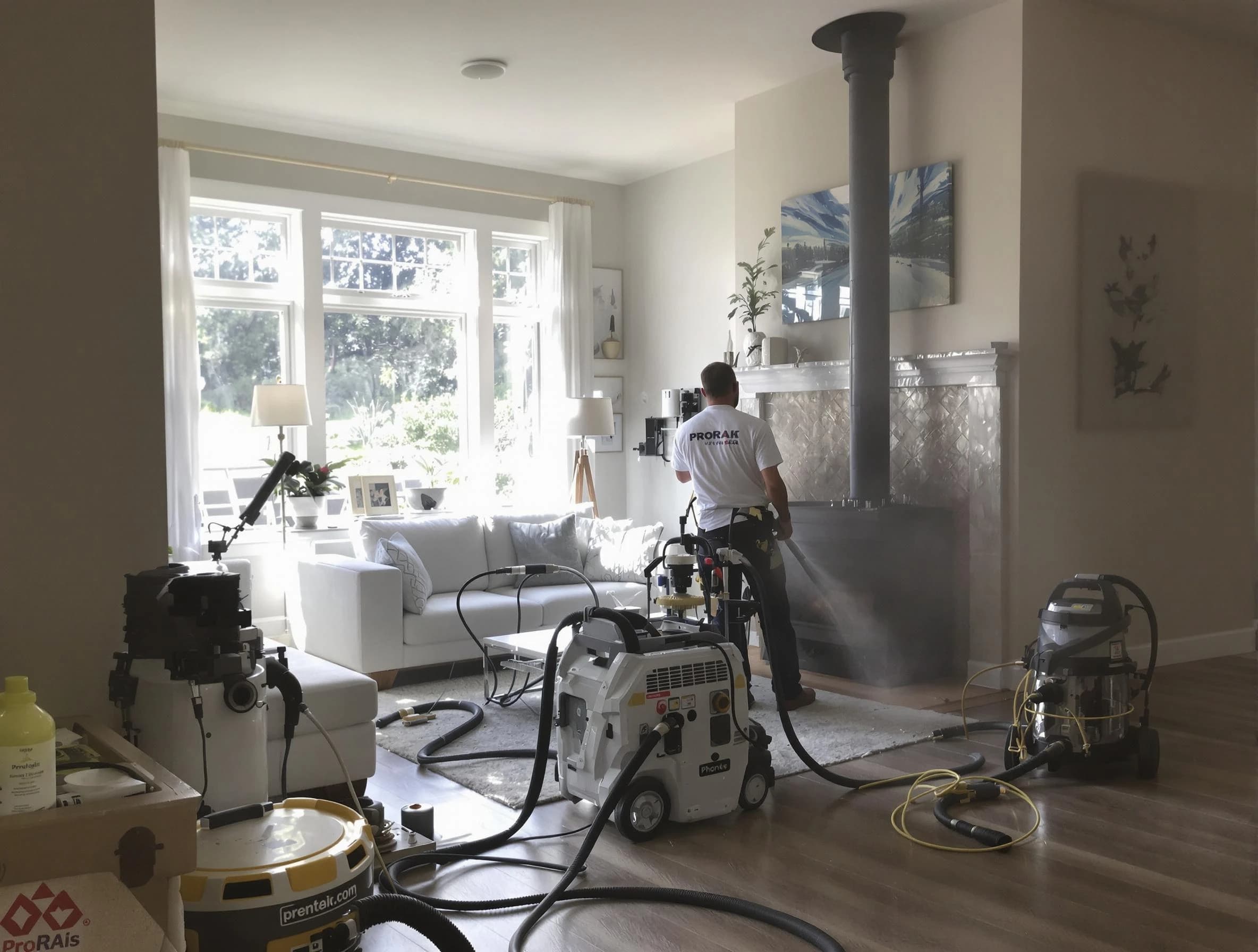 Soot removal service by Clarkstown Chimney Sweep for a fireplace in Clarkstown, NY