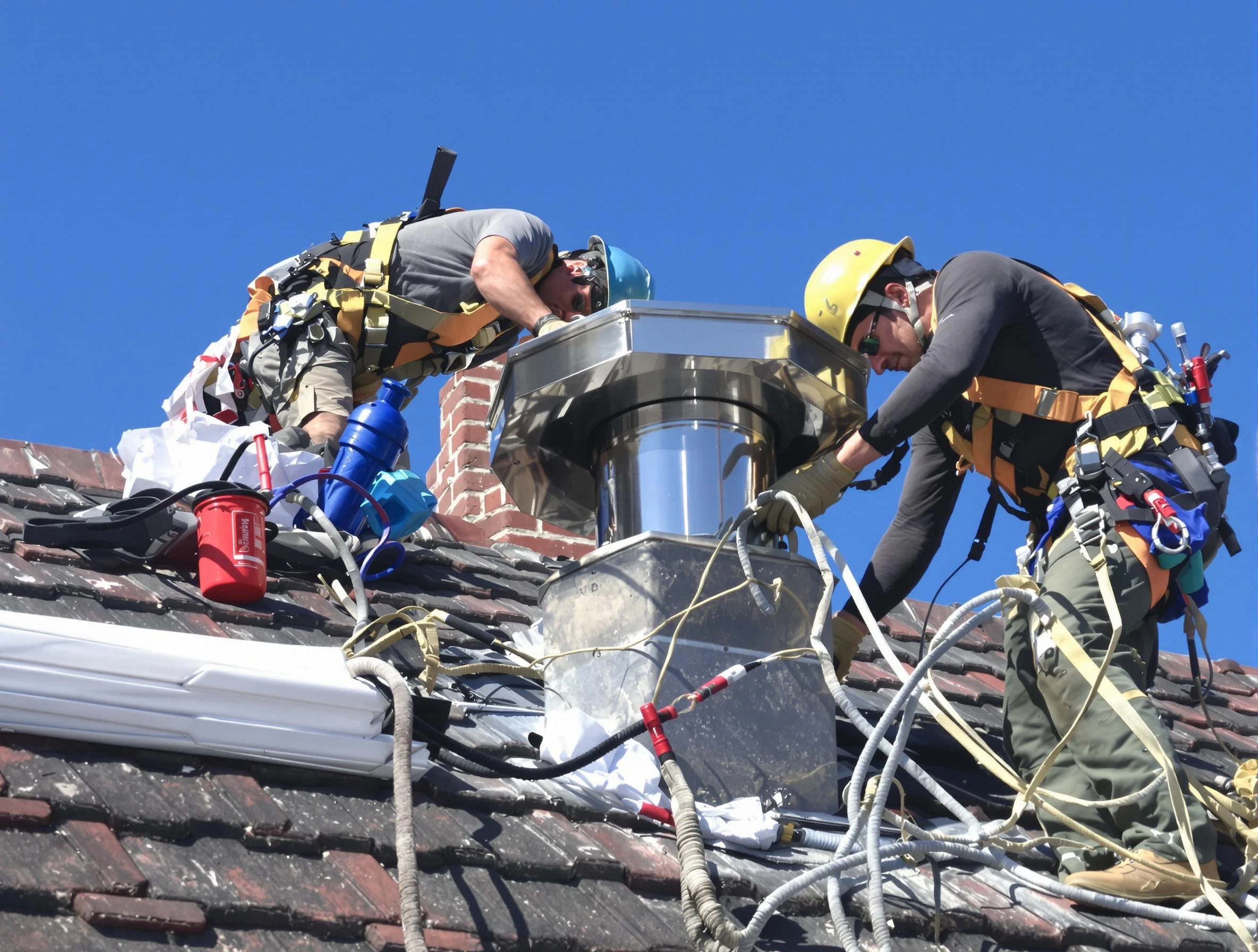 Protective chimney cap installed by Clarkstown Chimney Sweep in Clarkstown, NY