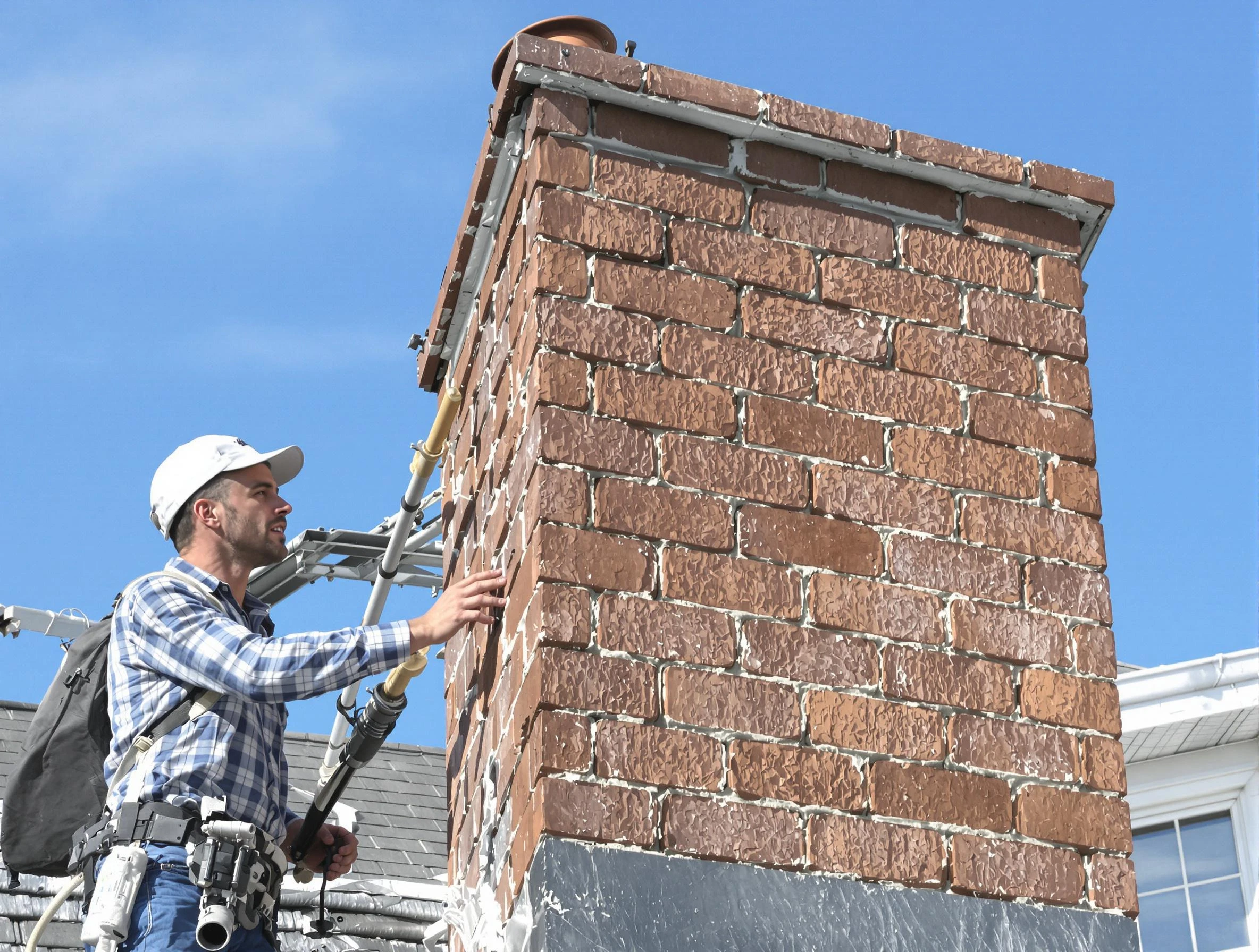 Brickwork for a chimney rebuild by Clarkstown Chimney Sweep in Clarkstown, NY